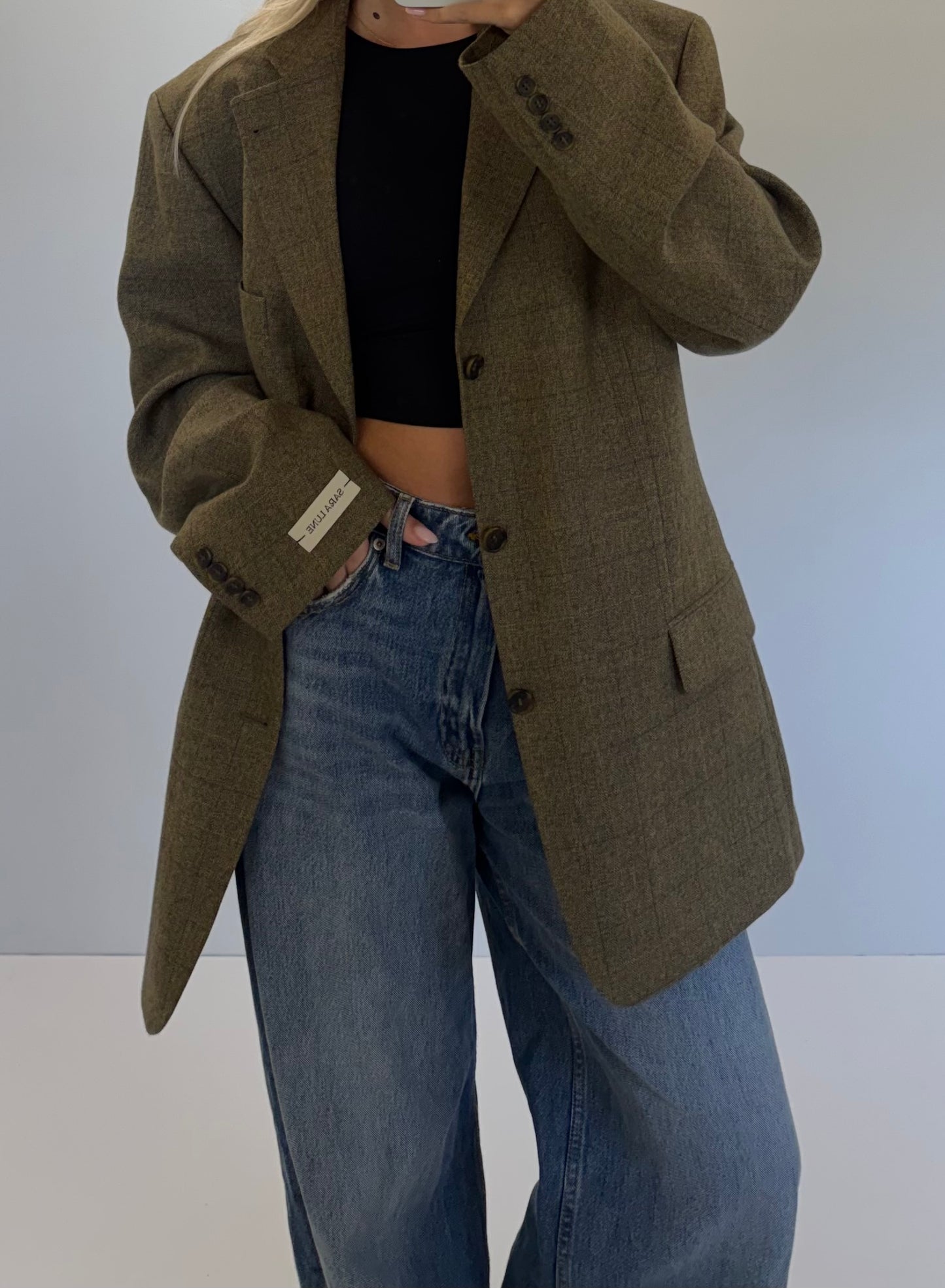 Vintage Blazer Bruin/Groen No.70
