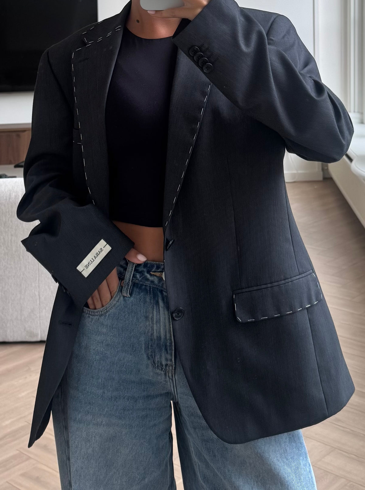 Vintage Blazer Donkergrijs no.101