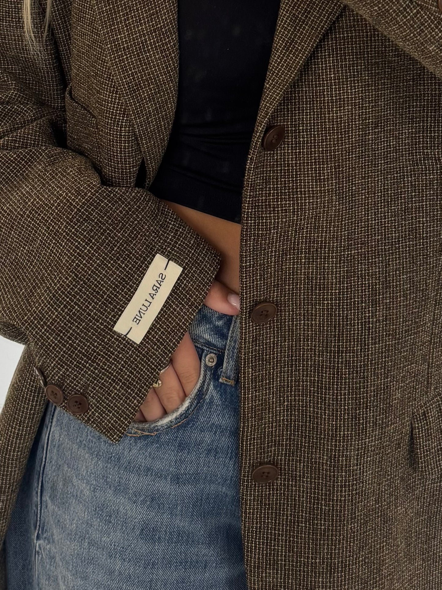 Vintage Blazer Bruin/Groen No.153
