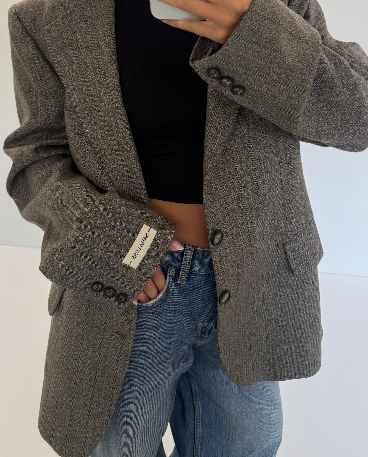 Vintage Blazer Grijs No.129