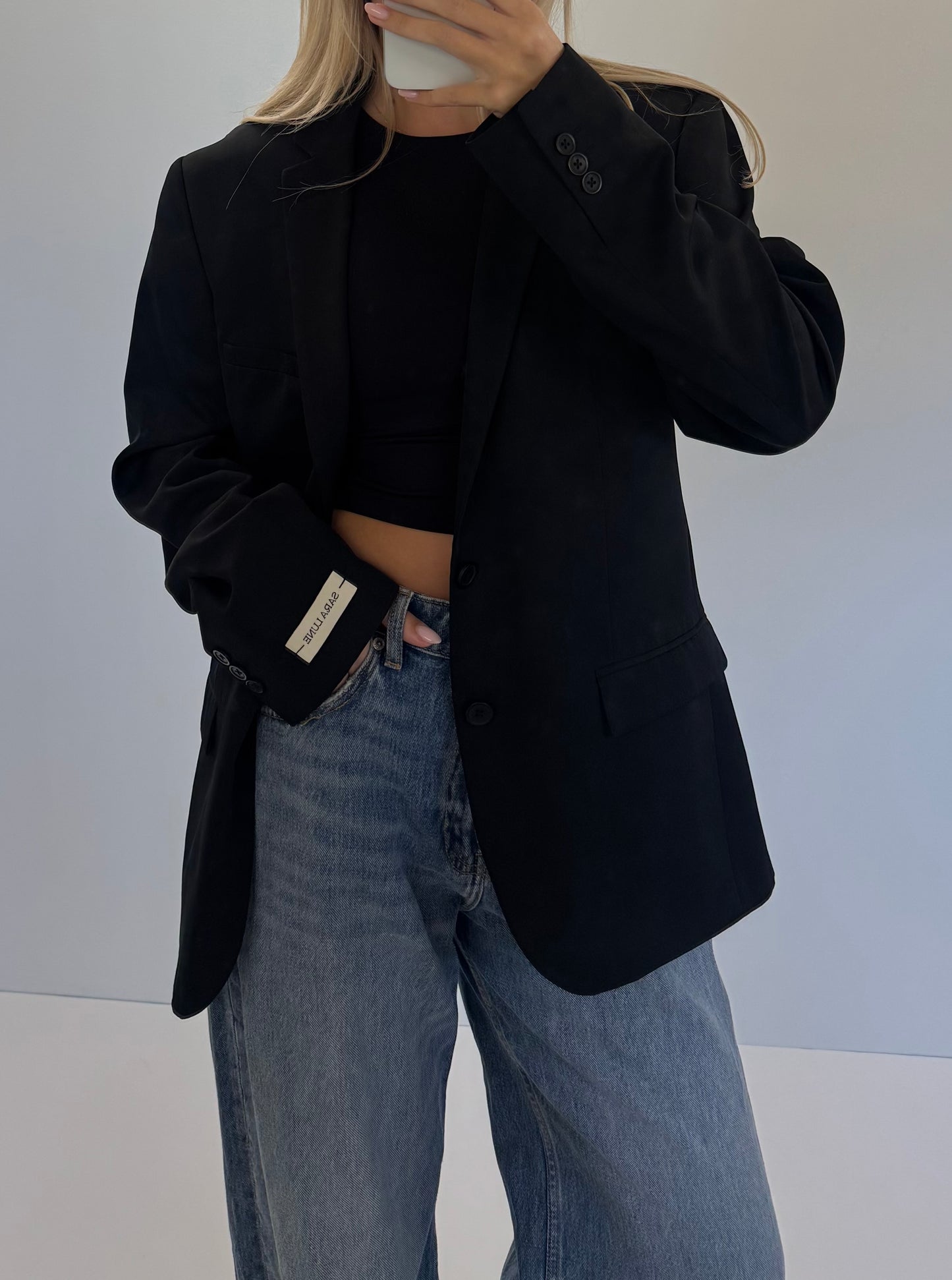 Vintage Blazer Zwart No.85