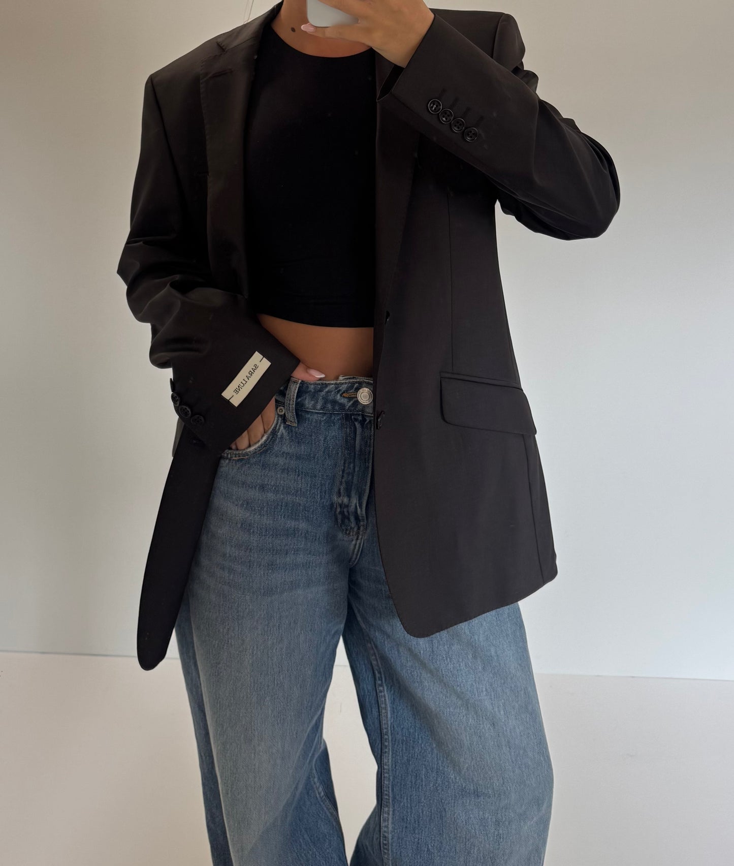 Vintage Blazer Donkerbruin No.96