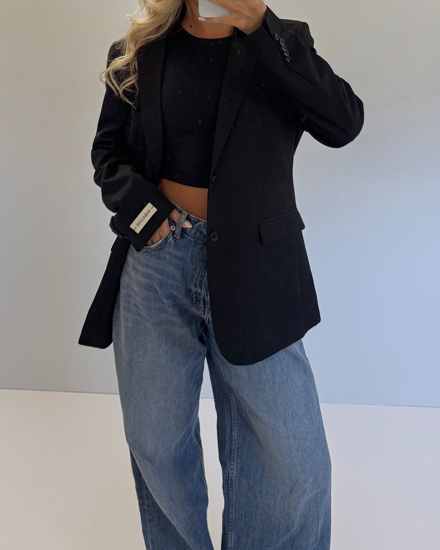 Vintage Blazer Zwart No.122