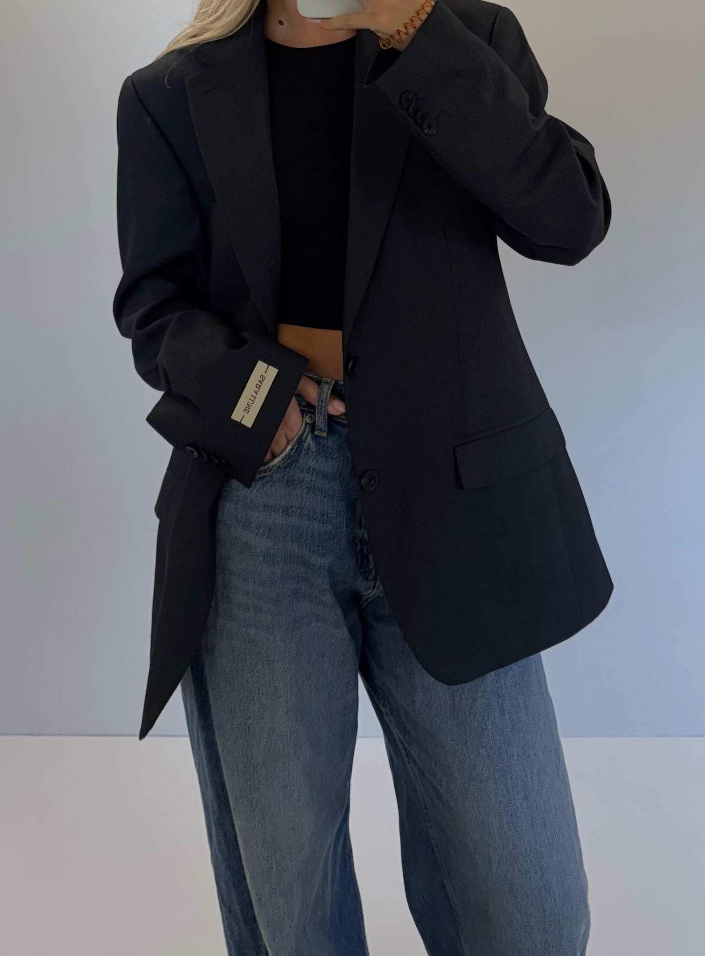 Vintage Blazer Donkergrijs No.101