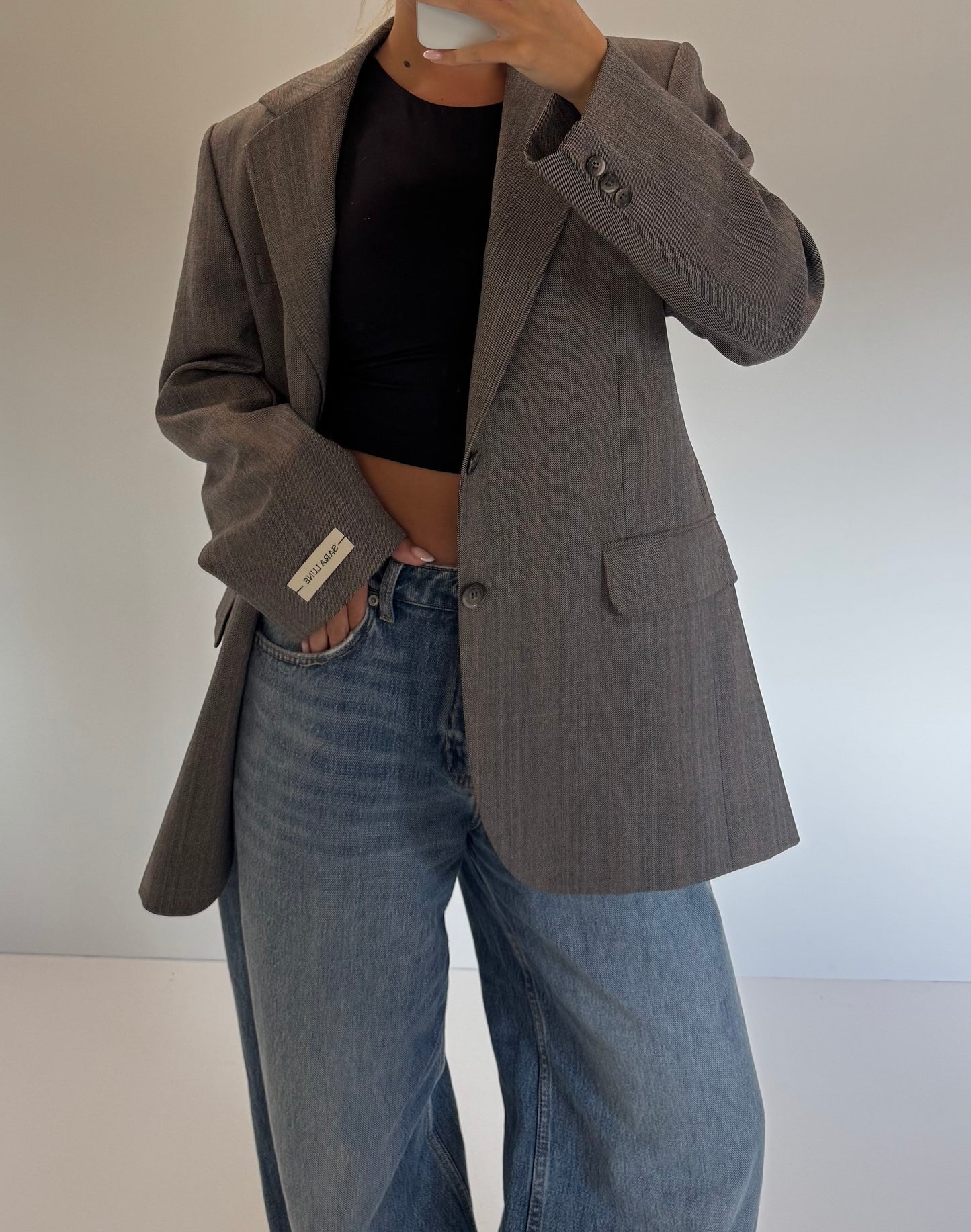 Vintage Blazer Grijs No.133