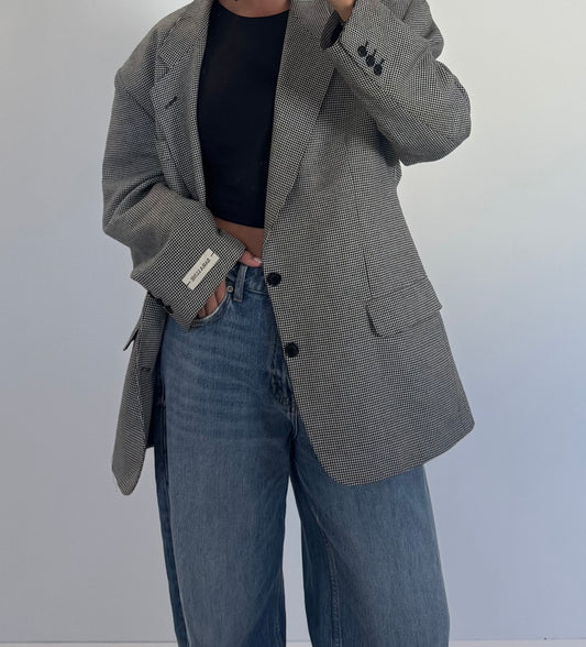 Vintage Blazer Zwart/Wit No.144
