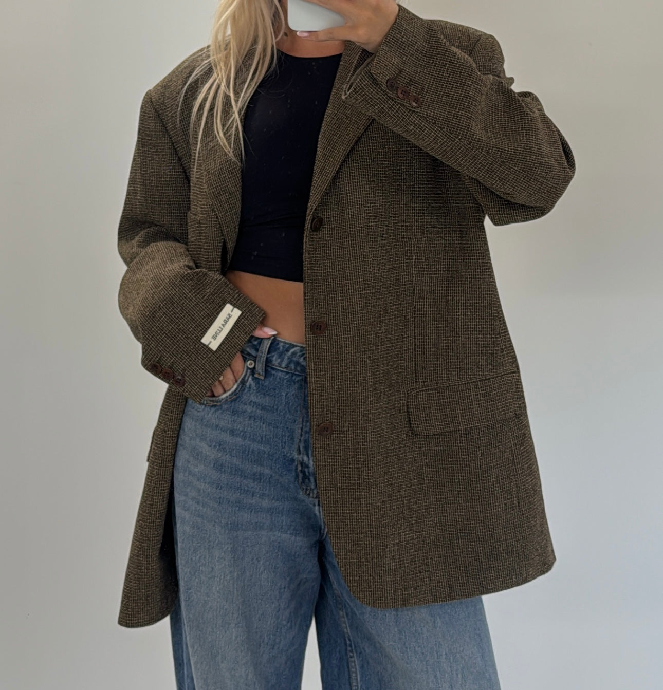 Vintage Blazer Bruin/Groen No.153