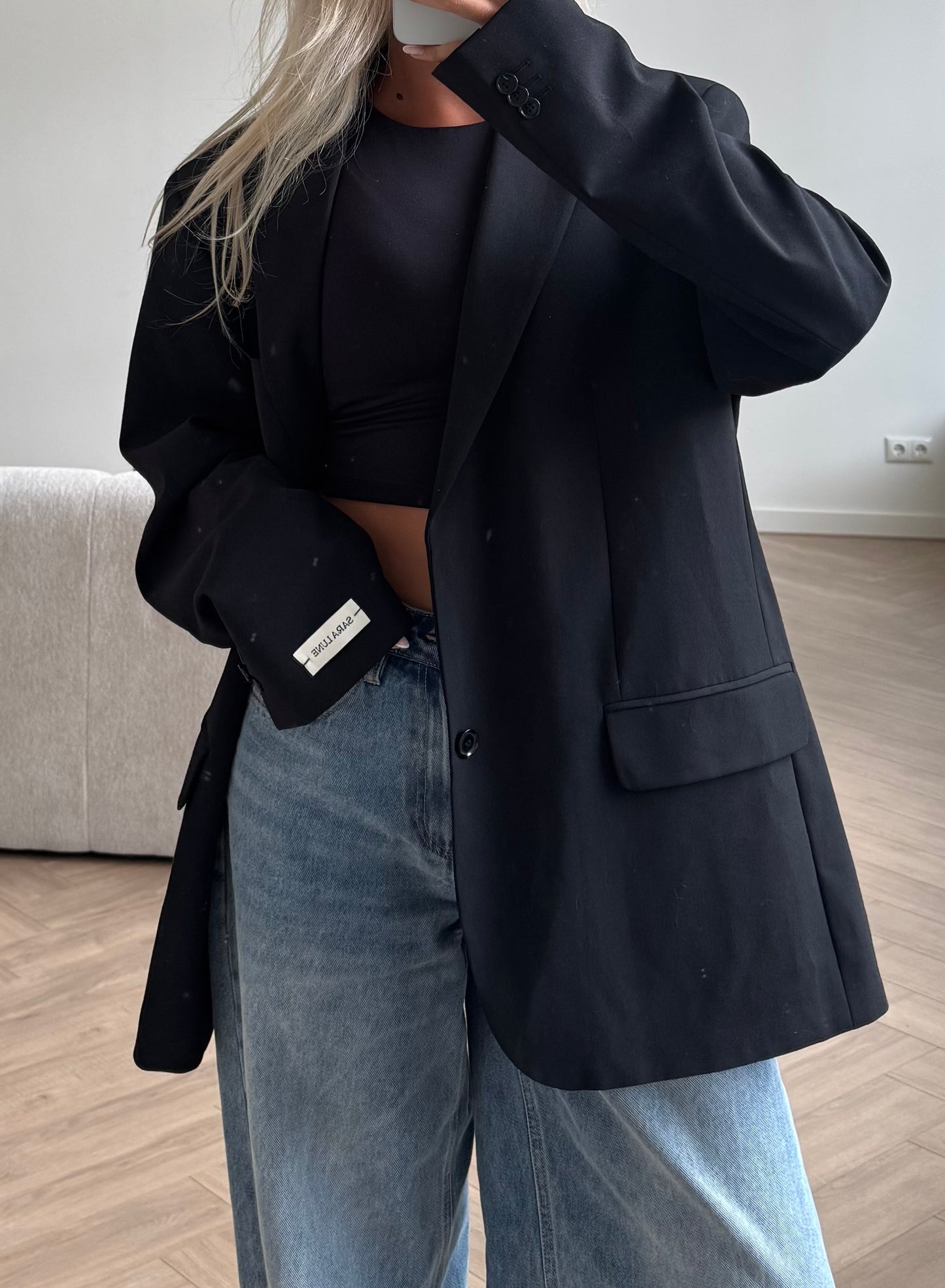 Vintage Blazer Zwart No.169