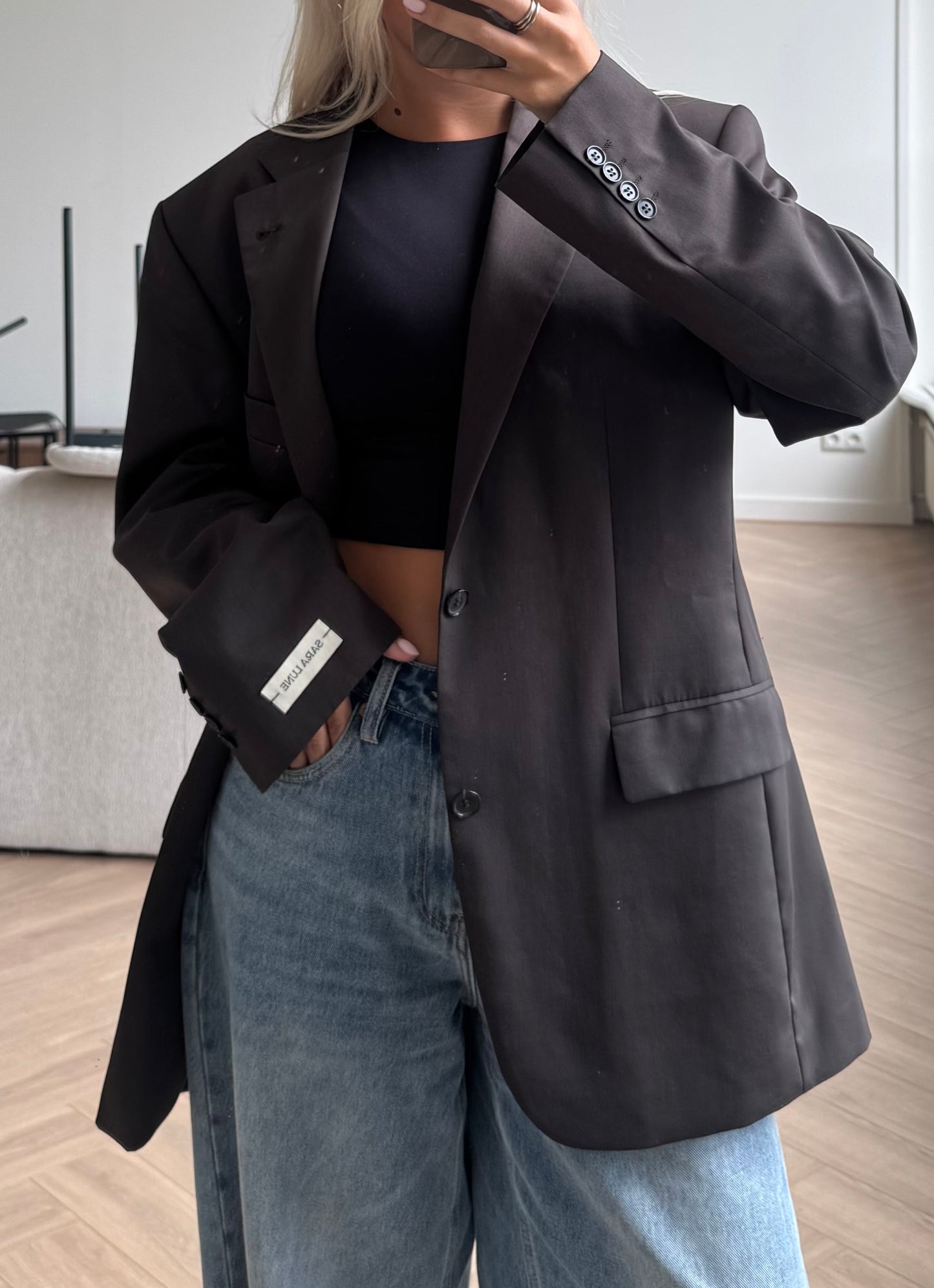 Vintage Blazer Donkerbruin No.172