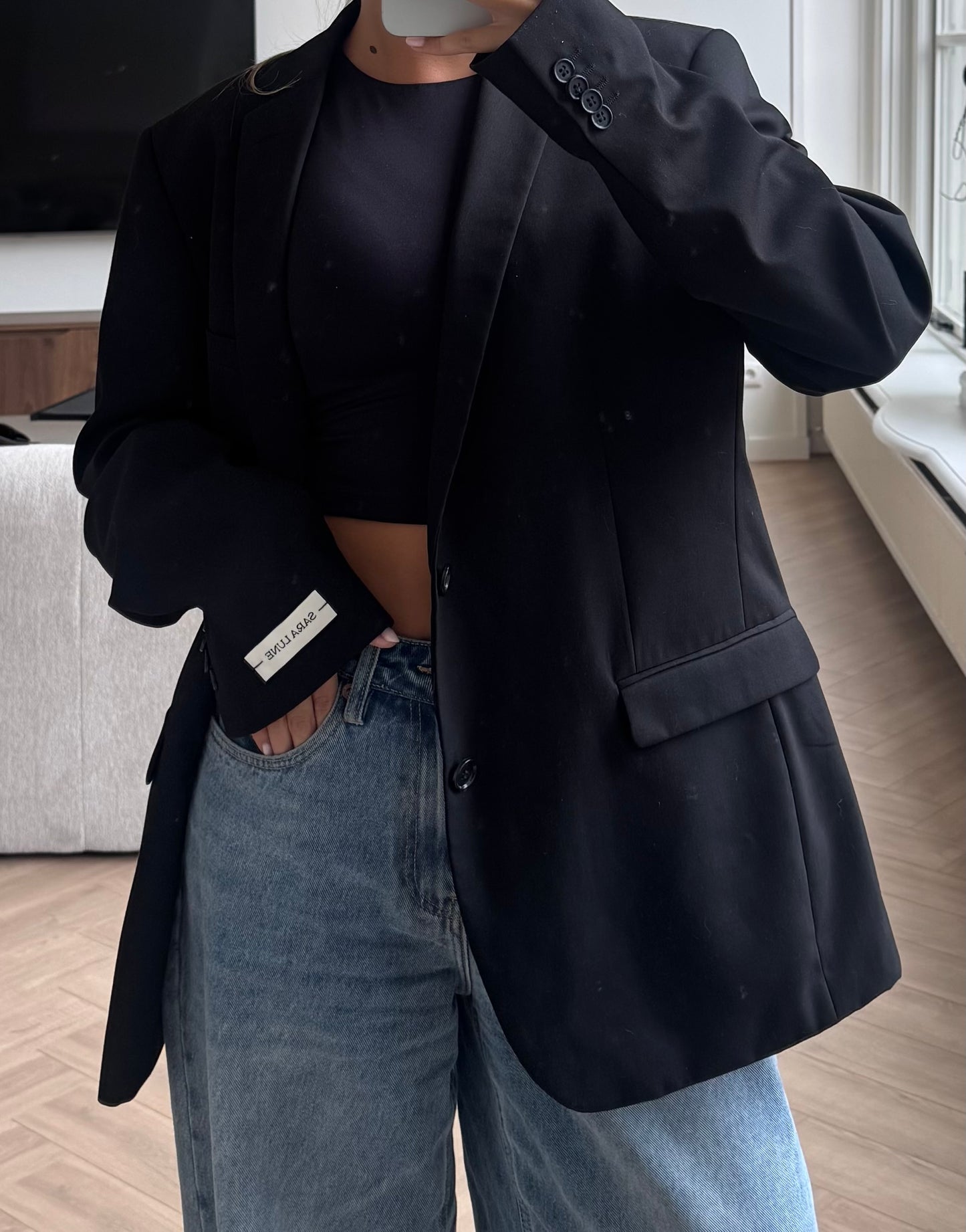 Vintage Blazer Zwart No.177