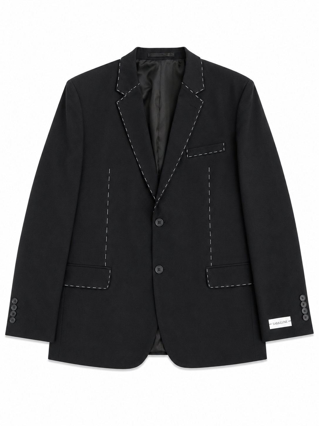 Vintage Blazer Zwart Detail No.155