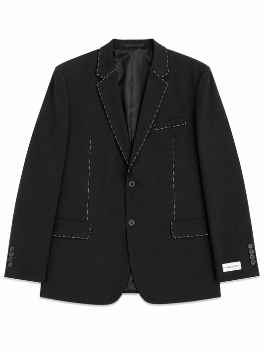 Vintage Blazer Zwart Detail No.155