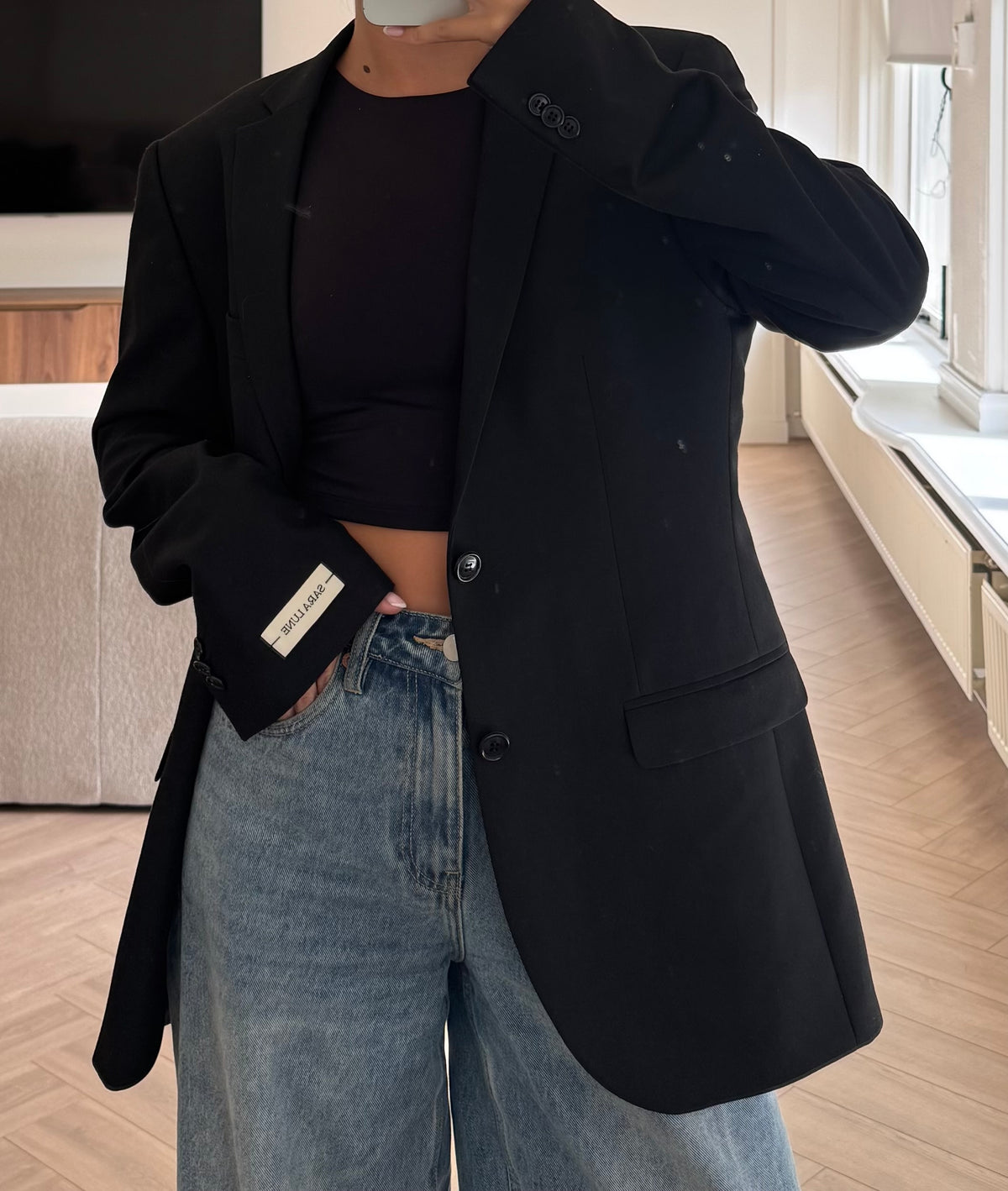 Vintage Blazer Zwart No.187