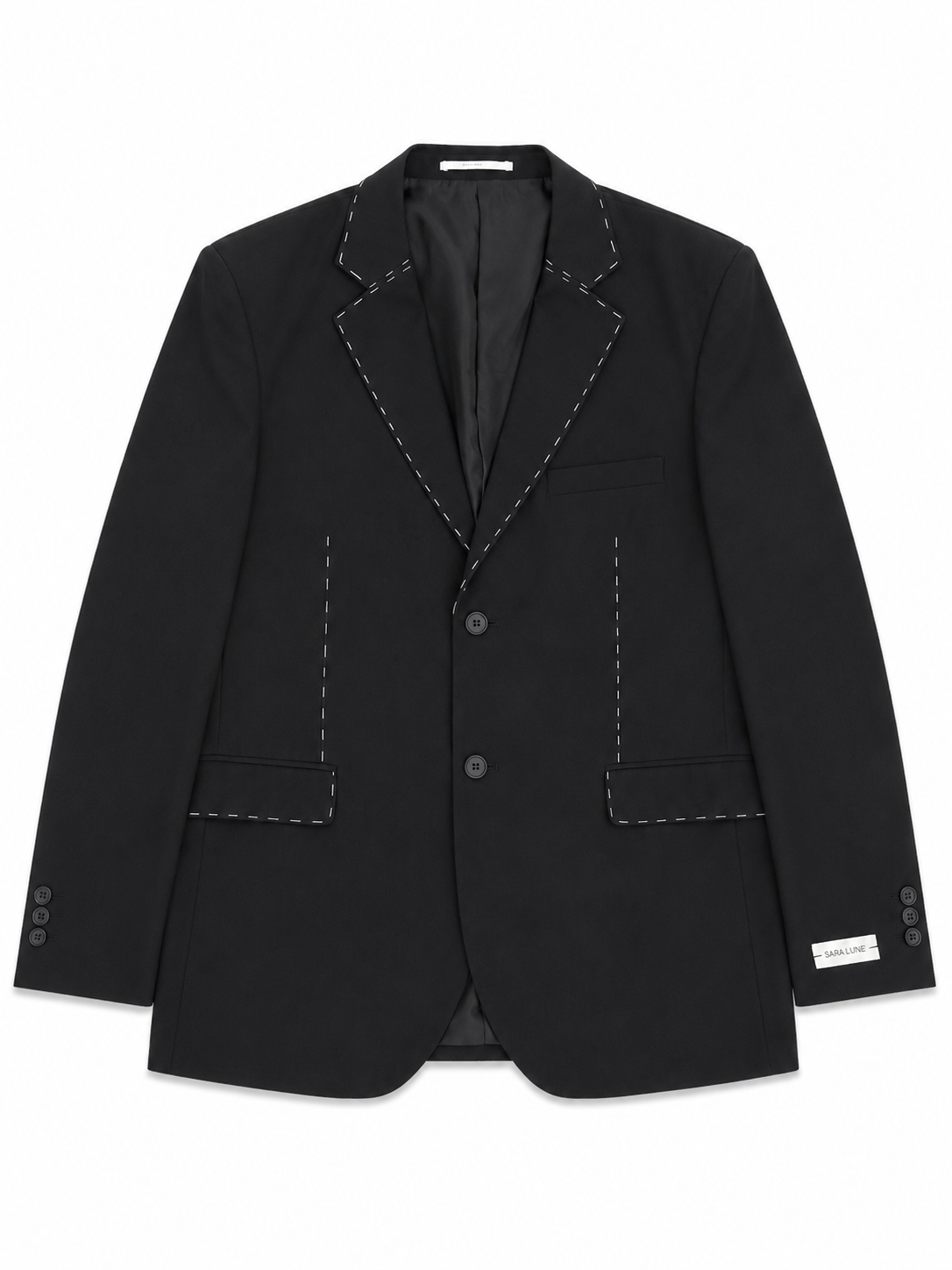 Vintage Blazer Zwart Detail No.156