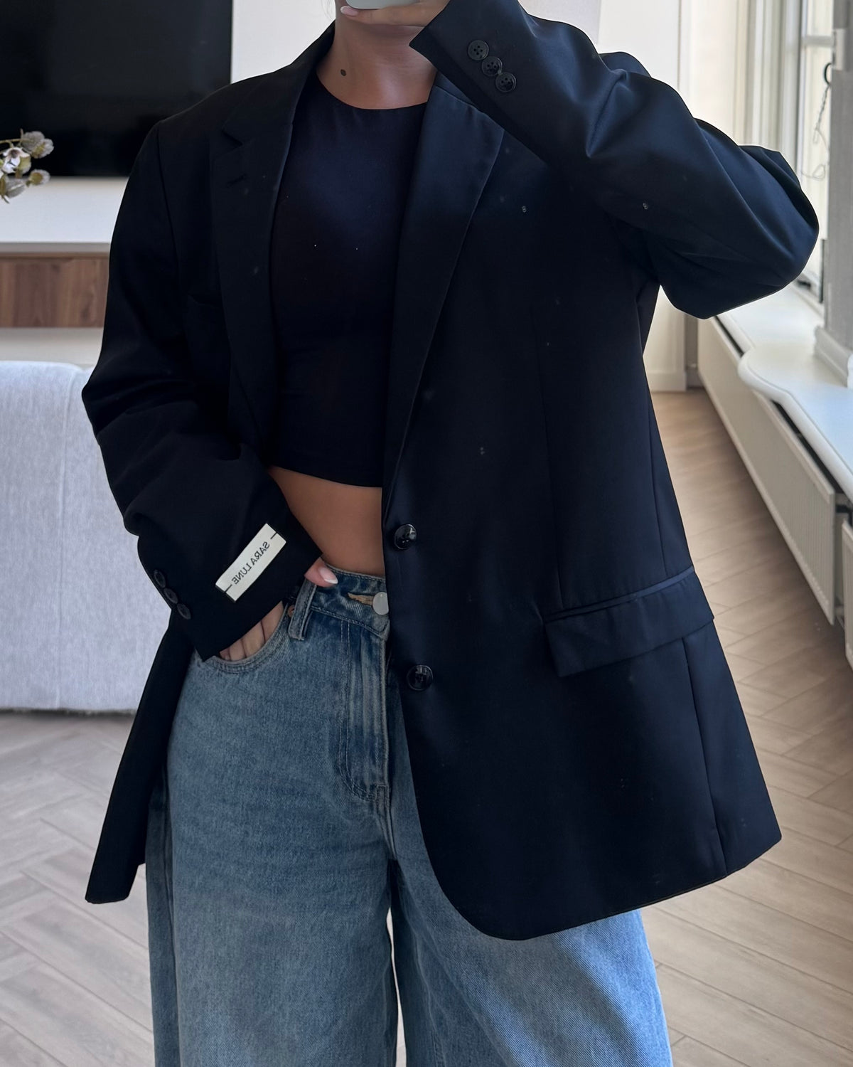 Vintage Blazer Zwart No.193