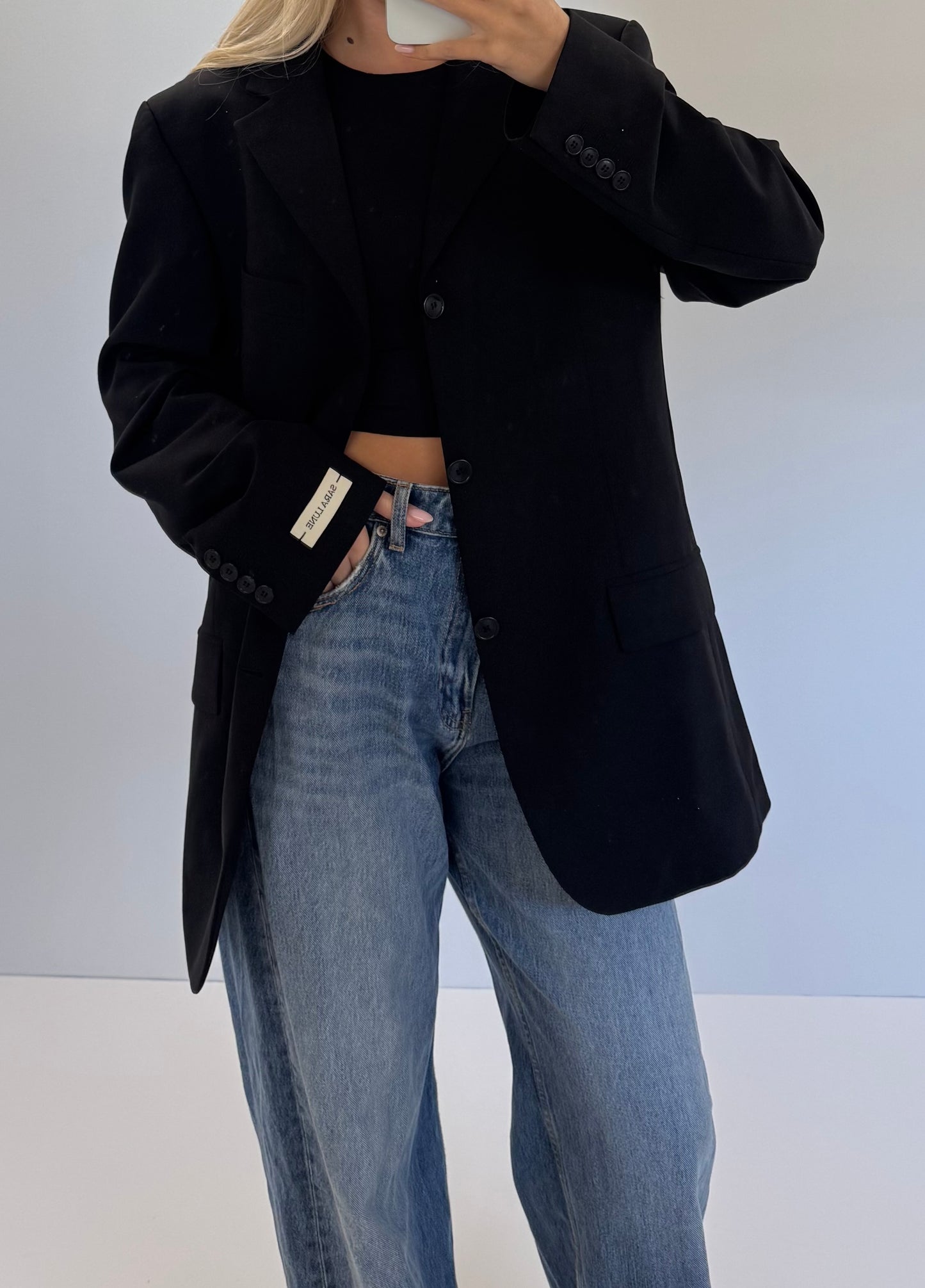 Vintage Blazer Zwart No.46