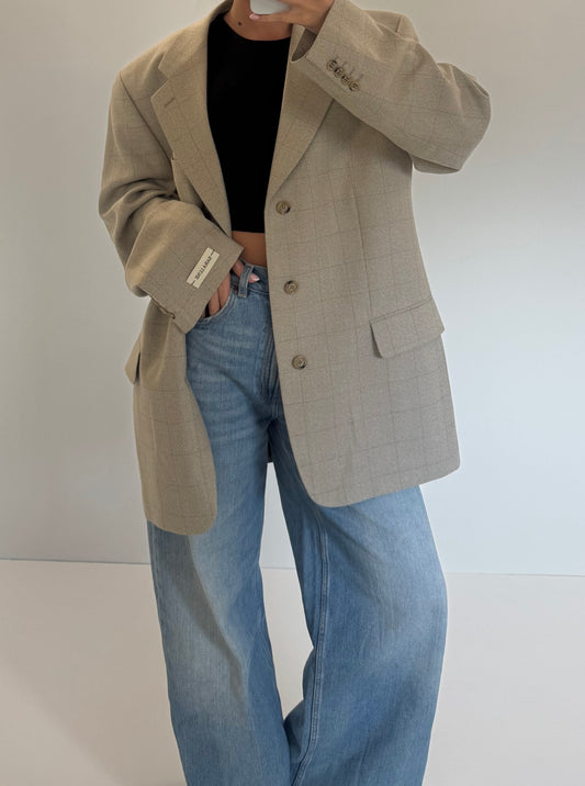 Vintage Blazer Beige Oversized No.117