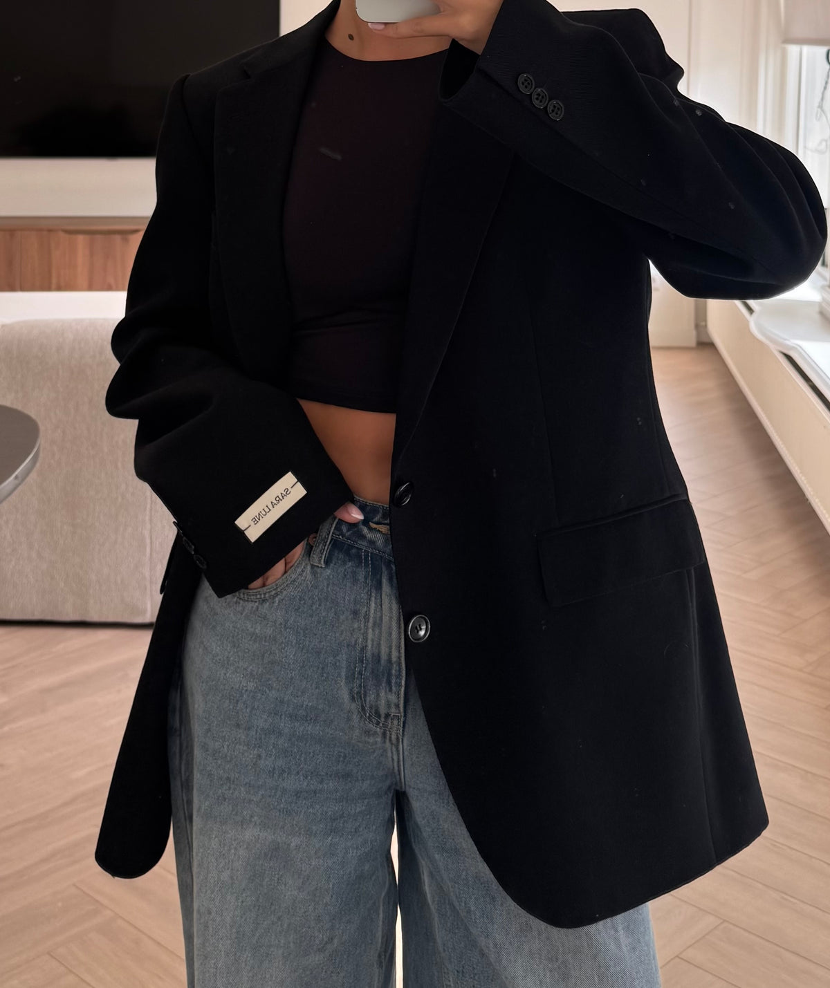 Vintage Blazer Zwart No.186