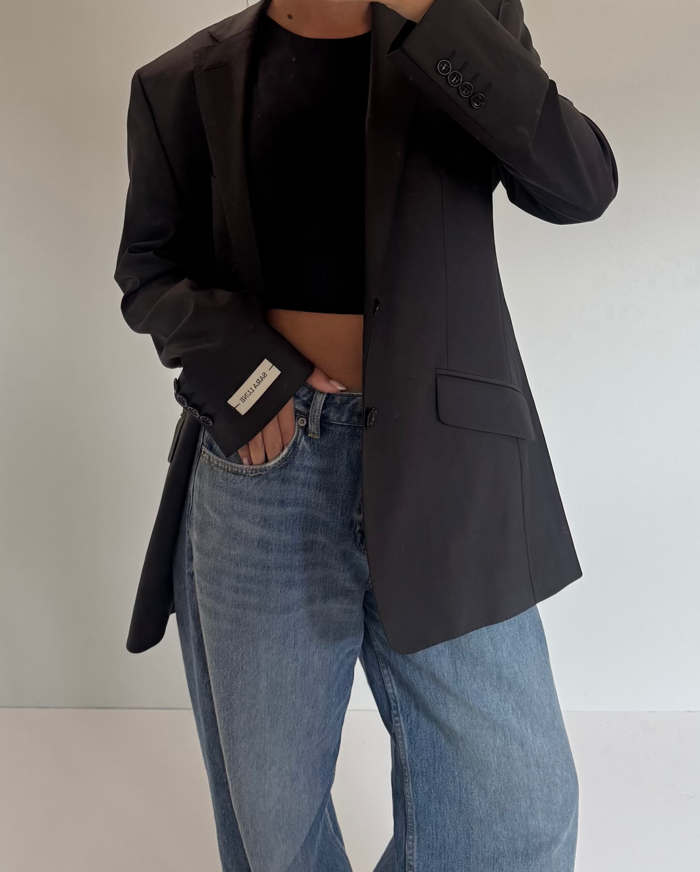 Vintage Blazer Donkerbruin No.96
