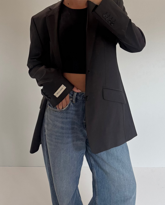 Vintage Blazer Donkerbruin No.96
