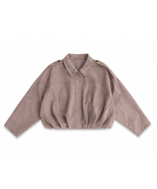 Suede Look Jacket Taupe