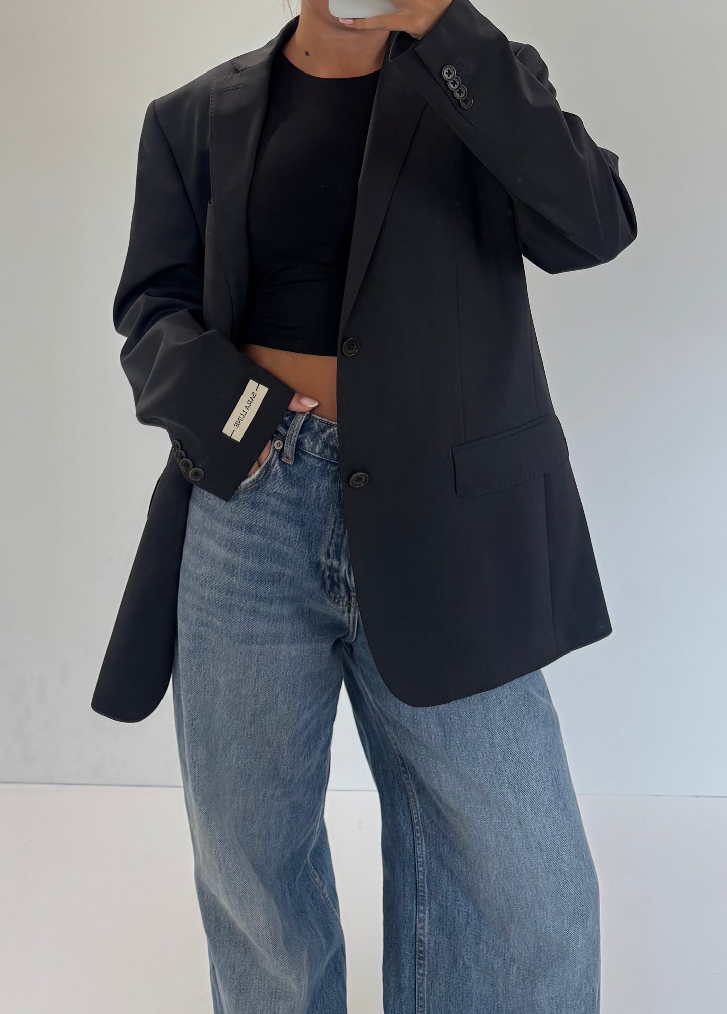 Vintage Blazer Donkergrijs No.108