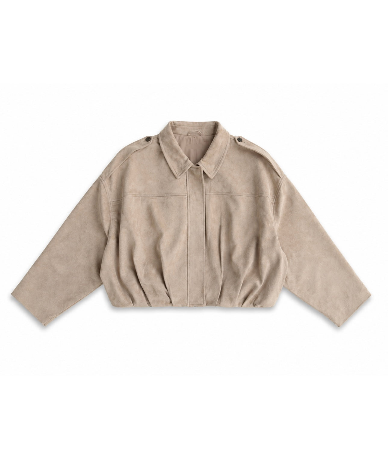 Suede Look Jacket Beige