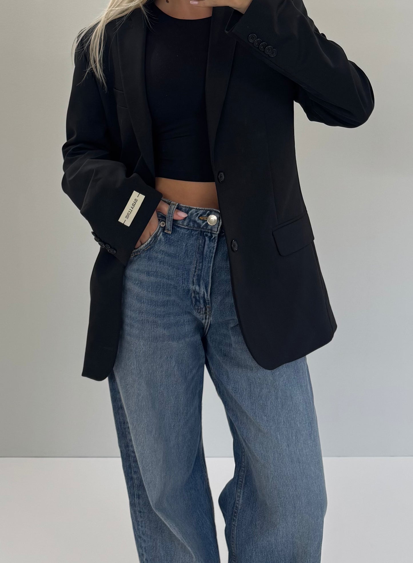 Vintage Blazer Zwart No.88