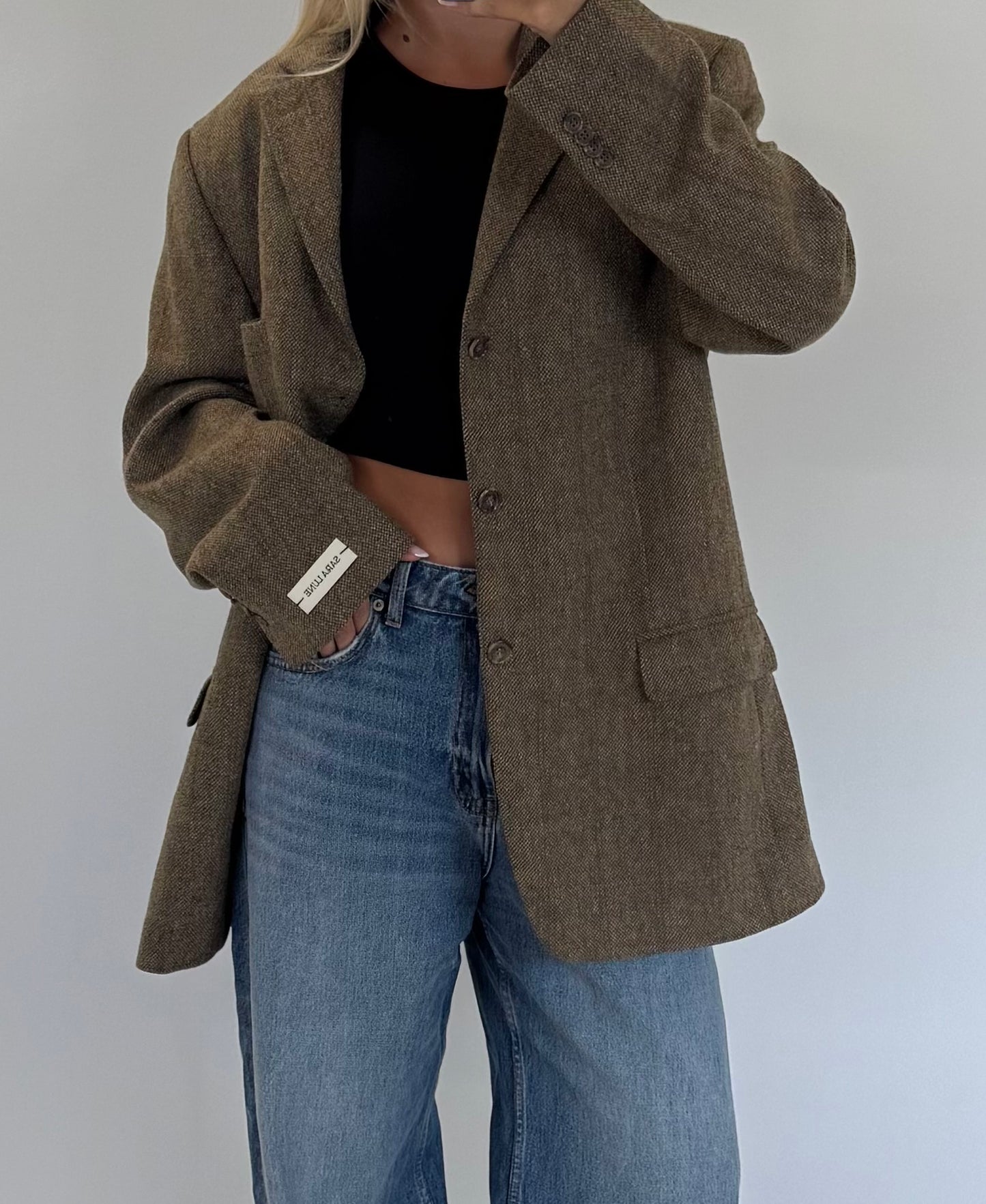 Vintage Blazer Bruin/Groen No.141