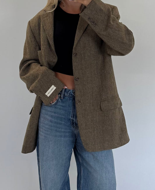 Vintage Blazer Bruin/Groen No.141