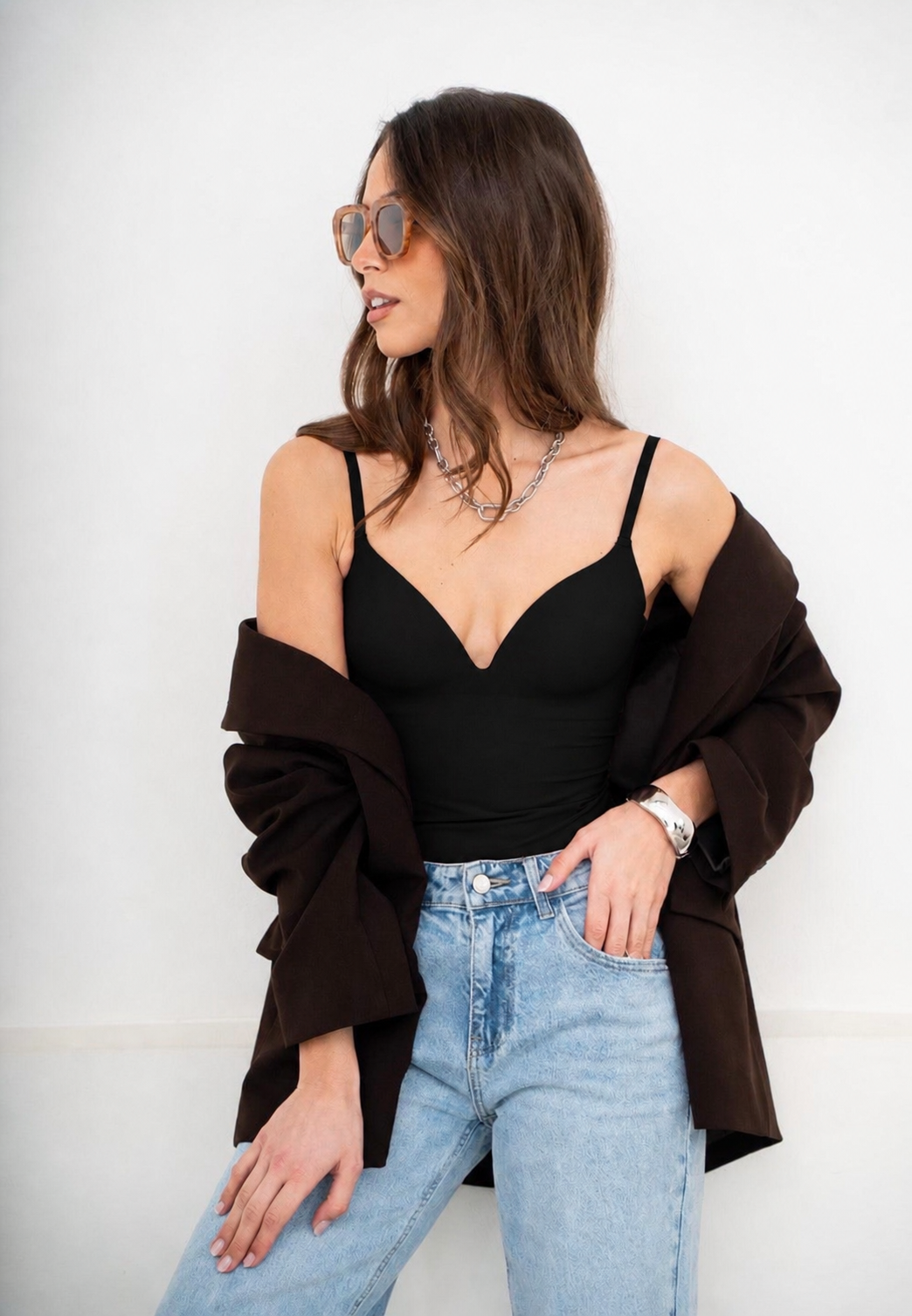 V Neck Body Zwart