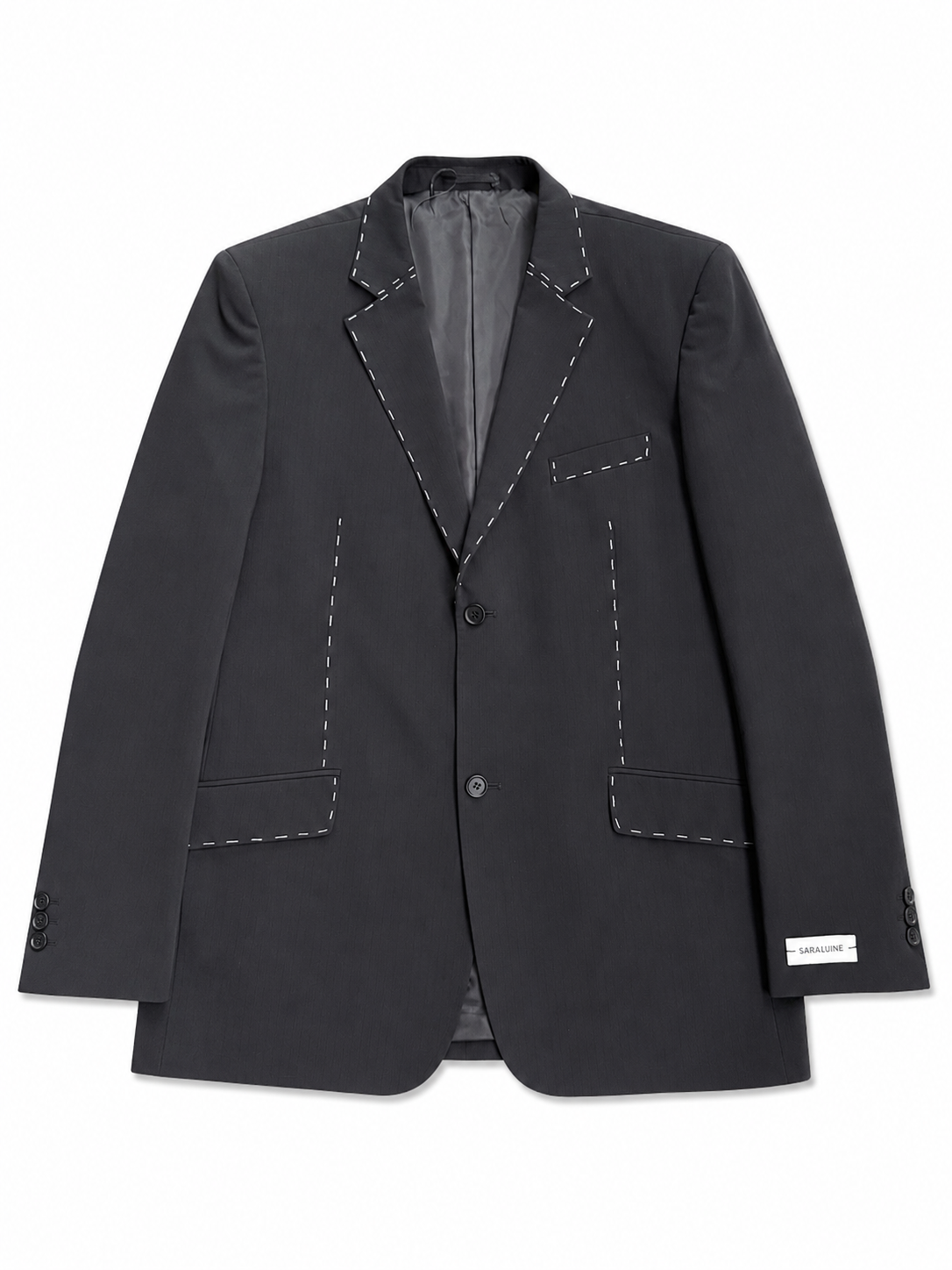 Vintage Blazer Zwart Detail No.136