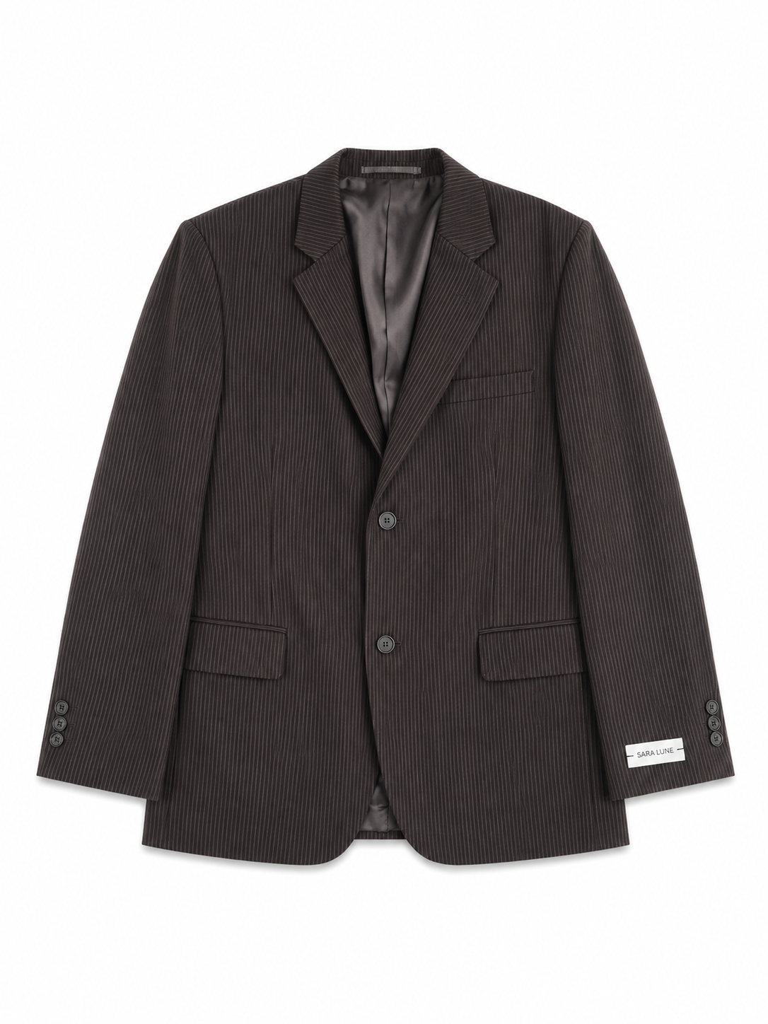 Vintage Blazer Bruin Gestreept No.145