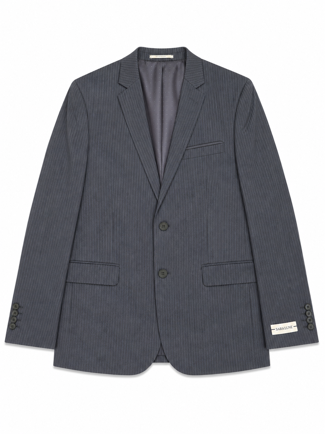 Vintage Blazer Grijs Gestreept No.63
