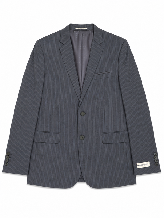 Vintage Blazer Grijs Gestreept No.63