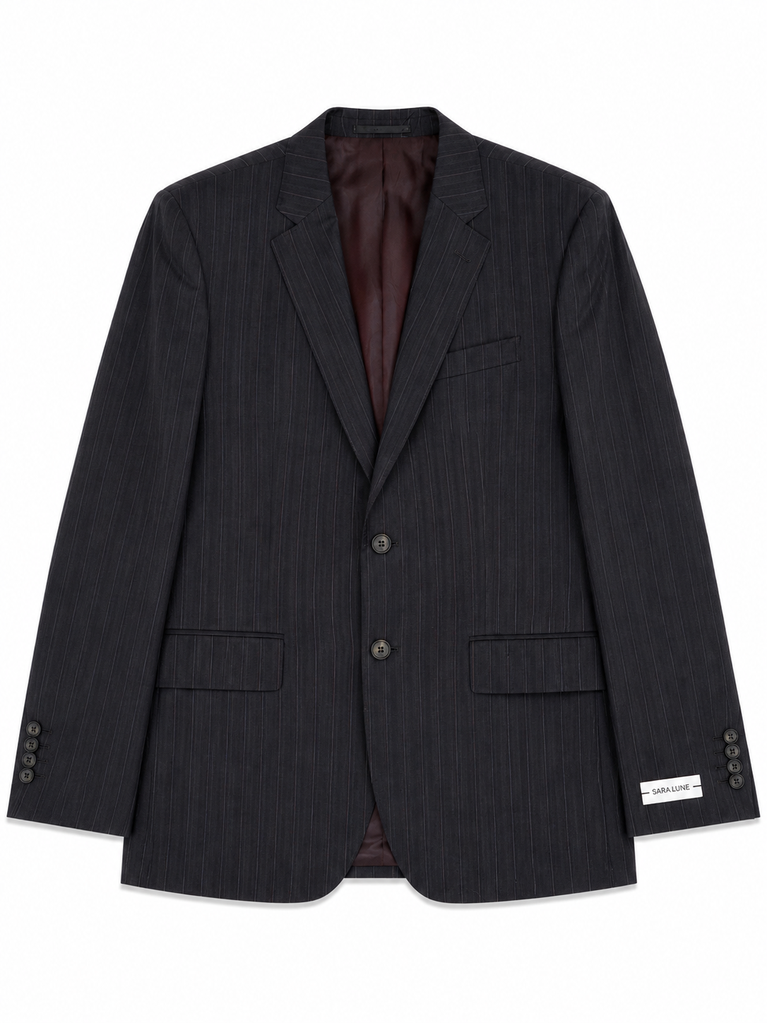 Vintage Blazer Zwart Gestreept No.109