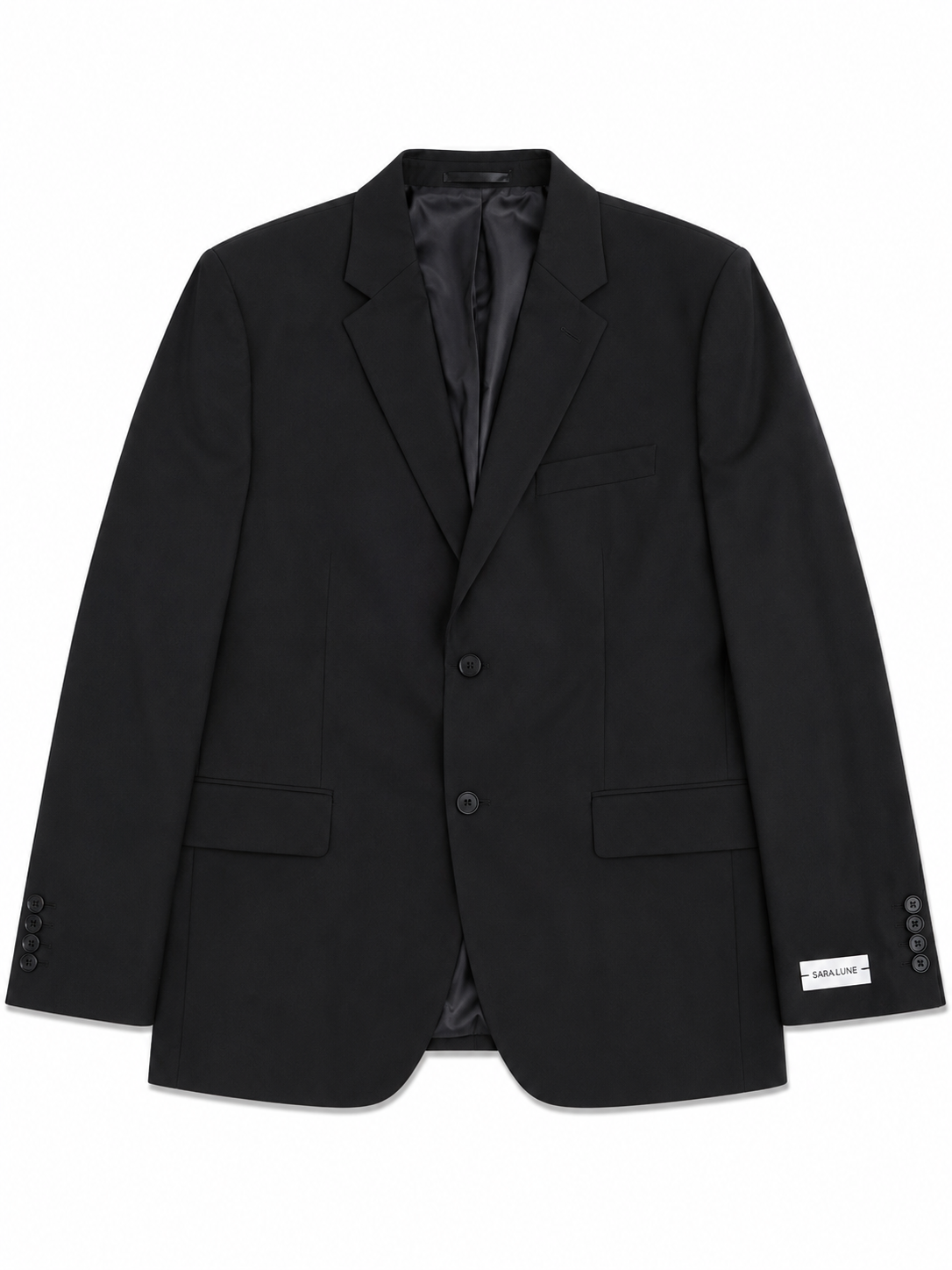 Vintage Blazer Zwart Oversized No.126