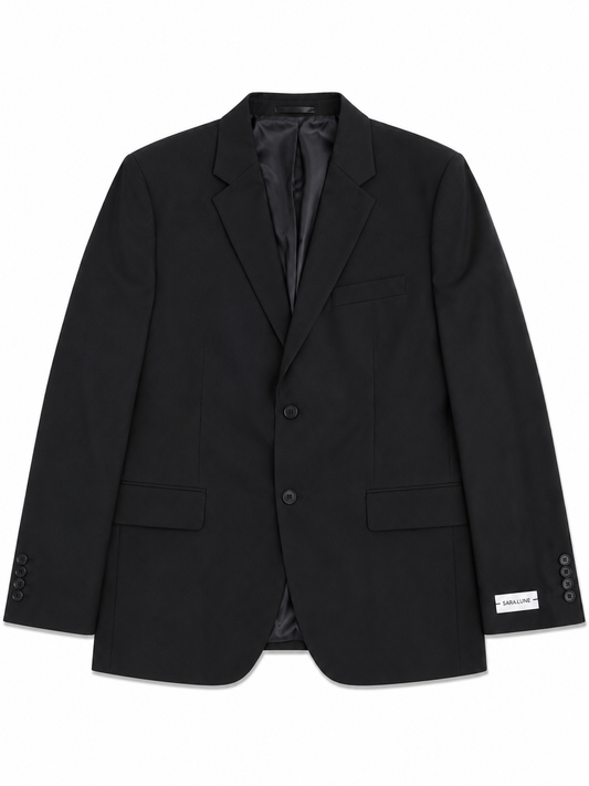 Vintage Blazer Zwart Oversized No.126